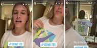 Eugenie Bouchard's Instagram stories.